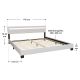 Kárpitozott modern ágy 180 x 200 LED és léces vázzal