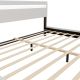 Kárpitozott modern ágy 180 x 200 LED és léces vázzal