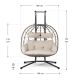 Függőhinta kétszemélyes polyrattan bézs