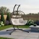 Függőhinta kétszemélyes polyrattan bézs