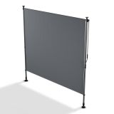 Függőleges napellenző 200 x 228–316 cm UV-védelem szürke