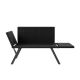 Polyrattan multifunkcionális pad 132 x62x84 cm fekete/szürke