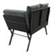 Polyrattan multifunkcionális pad 132 x62x84 cm fekete/szürke