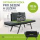 Polyrattan multifunkcionális pad 132 x62x84 cm fekete/szürke