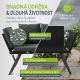 Polyrattan multifunkcionális pad 132 x62x84 cm fekete/szürke