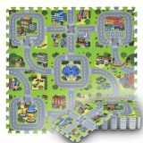 Gyerek puzzle szőnyeg város motívum 9 db EVA hab