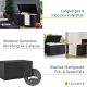 Polyrattan kerti tároló box 950 L fekete erősített fedél