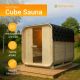 Kerti szauna Cube 6 fő részére 8 kW-os kályhával