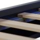 Modern szürke kárpitozott ágy 90x200 LED-del és ágyráccsal