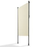 Függőleges erkély napellenző 120x228-316 cm UV védelem bézs