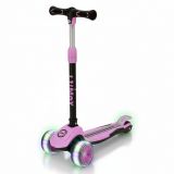 Gyerek összecsukható roller LED kerekekkel rózsaszín