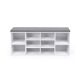 Cipőszekrény paddal és párnával 104×30×48 cm 10 rekesz fehér