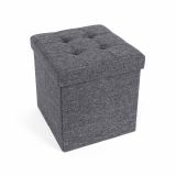 SONGMICS Összecsukható taburet 38×38×38 cm sötétszürke 40 L