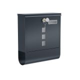 SONGMICS Falra szerelhető postaláda újságtartóval antracit