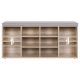 VASAGLE Cipősszekrény paddal 10 rekesz tölgyfa 104×30 x48 cm