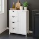 Univerzális szekrény 4 fiókkal 55 x 30 x 81 cm fehér