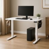 Elektromos magasságállítású íróasztal 140×60 cm fehér