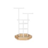 Ékszertartó állvány fa talppal fehér