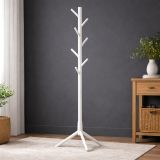 Fogas fa 8 akasztóval bézs