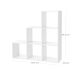 Lépcsős fehér polcrendszer 6 rekesz 97,5x97,5x29 cm