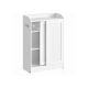Keskeny fürdőszobaszekrény tolóajtókkal 60x20x80 cm fehér