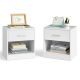 Éjjeliszekrény fiókkal 2 db fehér