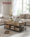 Dohányzóasztal magasságban állítható asztallappal