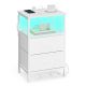 Fehér éjjeliszekrény LED USB és konnektorokkal 39,6x30x60,4