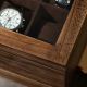 Óra- és ékszerdoboz fa üvegtetővel 2 szintes
