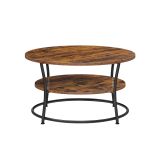 Kerek dohányzóasztal 80 cm rusztikus barna