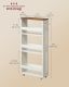 Mobil keskeny polc 4 szintes fehér/barna 40 x 15 x 86,5 cm