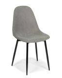 Étkezőszék készlet 85 x 45 x 52 cm szürke kordbársony 4 db