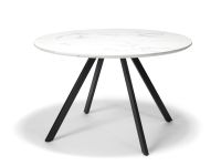 Kerek étkezőasztal 120 cm fehér 4-5 fő részére