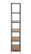 Nyitott polcos állvány fém vázzal és polcokkal 114x185x35 cm