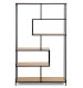 Nyitott polcos állvány fém vázzal és polcokkal 114x185x35 cm