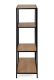 Könyvespolc fémvázas és fa polcokkal ellátott 114x77x35 cm