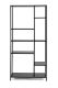 Fém állvány laminált polccal 80x165x30 cm fekete