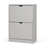 Összecsukható cipősszekrény 2 szintes szürke 8 x60x24 cm