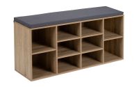 Cipőszekrény paddal natúr/szürke 103 x 48 x 30 cm