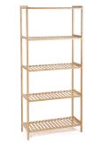 Bambusz polc 5 polccal natúr 130 x 60 x 25 cm