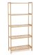 Bambusz polc 5 polccal natúr 130 x 60 x 25 cm