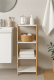 Bambusz polc 4 polccal fehér 110 x 33 x 34 cm