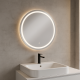 LED Fürdőszobai tükör 70 x 70 cm kerek kerettel