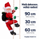 Karácsonyi Mikulás létrán 40 LED 90 cm távirányítóval