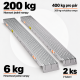 Acél rámpák 2 db 160 cm 400 kg csúszásgátló
