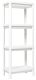 LINDA Négyszintes polc fehér