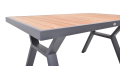 ROTTERDAM Alumínium étkezőasztal 138 x 80 cm