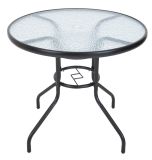 Kerti asztal ZWMT Ø 80 cm fém üveglappal