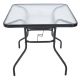 Kerti asztal ZWMT 80 x 80 cm fém üveglappal