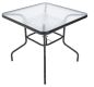 Kerti asztal ZWMT 80 x 80 cm fém üveglappal